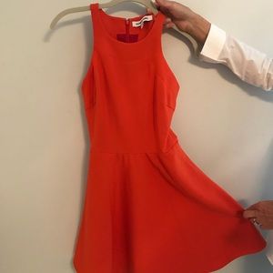 Elizabeth and James fit and flare orange dress